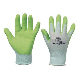   MV Cerva Fudge kesztyű nylon, latex tenyér zöld 4, 0108011510040
