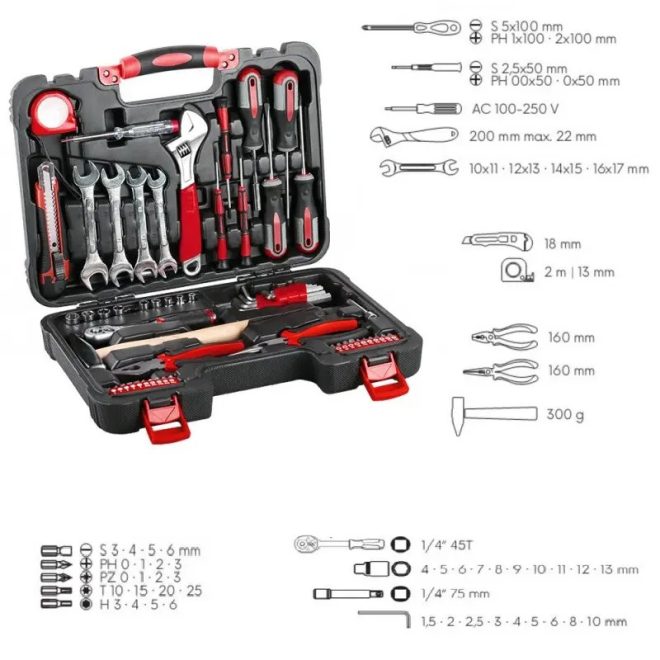 Lev szerszámkészlet, univerzális szerszámtáska 60 részes, 17259
