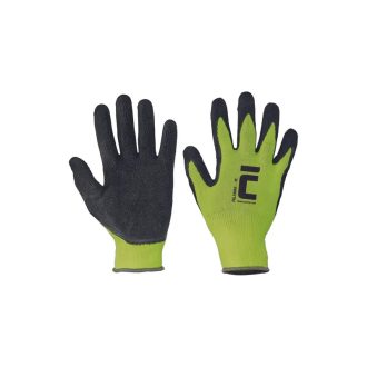   MV Cerva Palawan téli nylon latex mártott kesztyű, sárga-fekete 9, 0106001799090