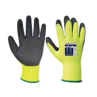   MV PW  téli nylon latex mártott kesztyű, sárga-fekete 10, A140-10