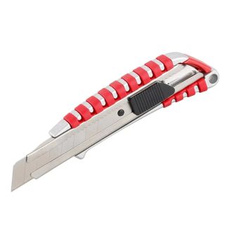   Lev Festa tapétavágó, törhető pengés kés 18mm,  ALU, reteszes, nyomógombos állítás, 16143