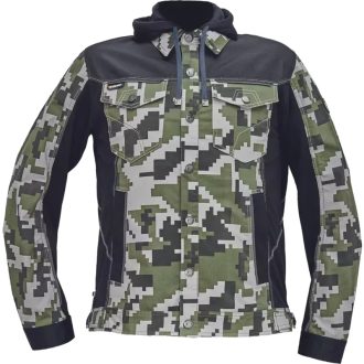   MV Cerva NEURUM CAMOU kapucnis dzseki sötét olajzöld 46, 03510006E5046