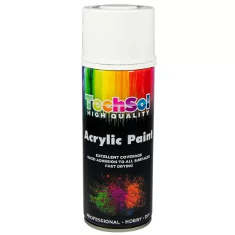   Tech Sol akril alapú festék spray 400ml matt fehér RAL 9010, TS9010-M