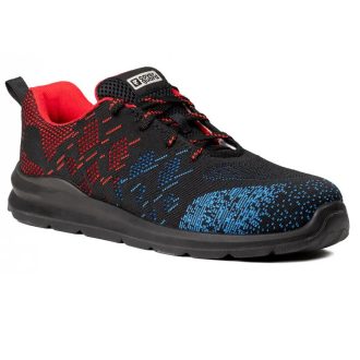   MV Coverguard Otavite SRC munkavédelmi sport félcipő, fekete/piros/kék S1P 47, 9OTA090047