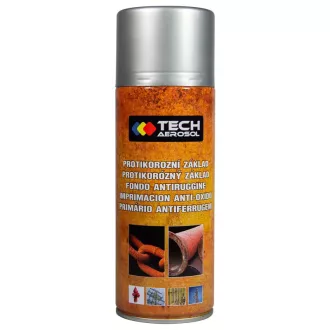   Tech Sol Cink rozsdagátló alapozó festék spray 400ml szürke, RAL 7004, TS88150030