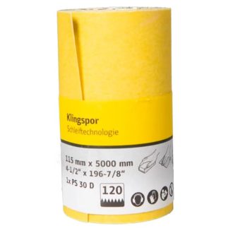   Klingspor csiszolószalag-papír alapú 115x5000mm P80-PS 30 D-festék/lakk/kitt,fa, 280589