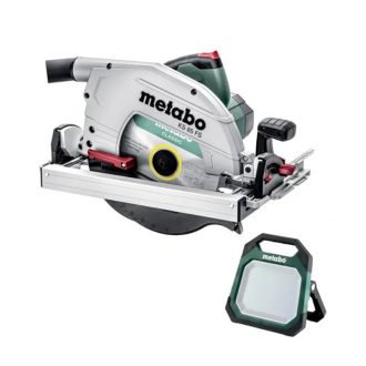   Metabo SET 235mm kézi körfűrész KS 85 FS 2000W kofferben+BSA 18 LED 10000 lámpa, 601085501