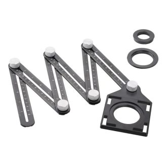   Lev többcélű vonalzó, 26mm, 41mm, 46mm körrel, műanyag, 14077