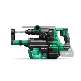   Hikoki akkus SDS-Plus 18V fúrókalapács, 3.2 J, porelszívó adapter, RFC, giroszkópos,+ cseretokmány, akku nélkül, Hitboxban, DH1826DCW3Z