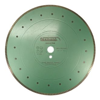   Flexmann For Cut gyémánttárcsa INDUSTRY 350x2,2x25,4mm turbo, gránit, márvány, kerámia, csempe, tűrkíz színű, INDUSTRY-350