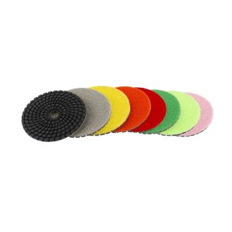   Lev Festa tépőzáras gyémánt csiszolókorong, polírozókorong 100mm, P200, vizes, kerámia csempe, üveg, márvány, gránit, 22703