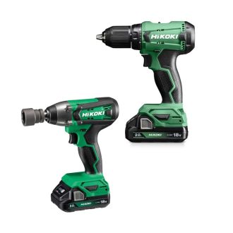   Hikoki akkus szett (DV18DA 18V ütvefúró csavarozó 55Nm 2 x 2Ah + WR18DF-BASIC-HSC 220Nm 1/2" ütvecsavarozó Hitbox-ban), HME30
