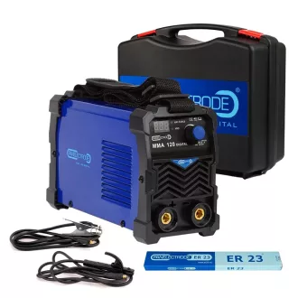   Panelectrode MMA 120 Digital VRD inverteres hegesztőgép + Panelectrode MMA 120 Digital VRD inverteres hegesztőgép + 0,65 kg ER23 (1,6x275mm) hegesztőelektróda, HEGGEP-MMA120D
