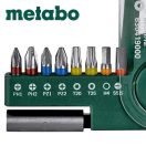 Metabo bitkészlet 9 részes PH1/PH2/PZ1/PZ2/H4/T20/T25/SL5,5, mágneses bittartóval, 630419000