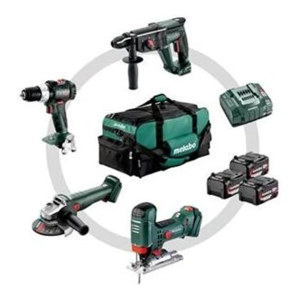   Metabo Combo Set 4.3 /SB 18 LT BL + W 18 L 9-125 QUICK + KH 18 LTX 24 + ST 18 LT 90 + 3db akku +töltő +szerszámtáska, 685214000