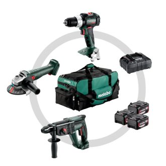   Metabo Combo Set 3.1 /SB 18 LT BL + W 18 L 9-125 QUICK + KH 18 LTX 24 + 3db akku +töltő +szerszámtáska, 685212000