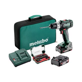   Metabo SB 18 L SET 18Volt Fúró-ütvefúró 50Nm, 2 db 2Ah akku + töltő + ajándék 32 részes bitkészlet, gyöngyvászon táskában, 602317900