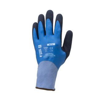   MV Eurolite L300 kék szerelőkesztyű,latex duplán mártott, tenyerén habosított latex bevonat csuklóig vízálló 11, 1LACC00011