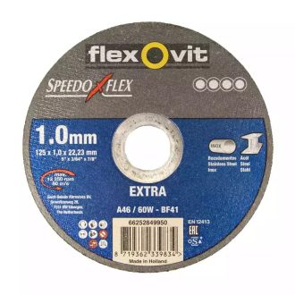   Flexovit Speedoflex EXTRA Long Life vágókorong 125x1,0x22,2mm, BF41, fém-inox, 66252849950