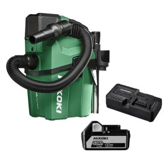   Hikoki akkus porszívó, 18V, 80W, 1db 5Ah akku + UC18YKSL töltő, hevederrel és tartozékokkal, RP18DAW4Z