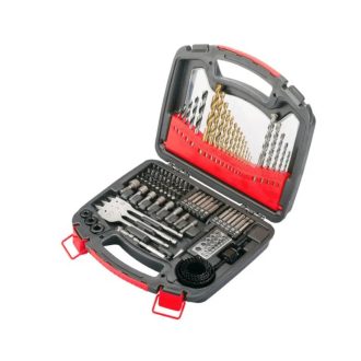   Lev Festa fúró fához, fémhez falhoz, körkivágó központosítóval, bit készlet adapterrel, sorjázóval, bittartóval 100 részes, 20340