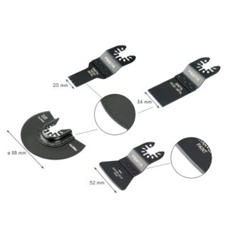   Lev Festa OIS befogású multiszerszám fej készlet 4 részes vegyes felhasználásra 3 Bi-metal, 1 SK5, 24322