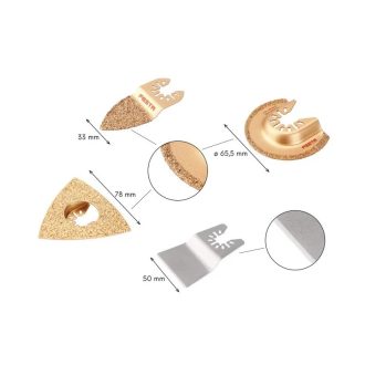   Lev Festa OIS befogású multiszerszám fej készlet 4 részes vegyes felhasználásra 3 gyémánt bevonattal, 24321