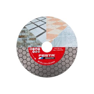   Lev Festa gyémánttárcsa 125x2,0x22,2mm hatszögletű szegmenssel, kemény csempe, kerámia, porcelán, üveg, kő , 21231