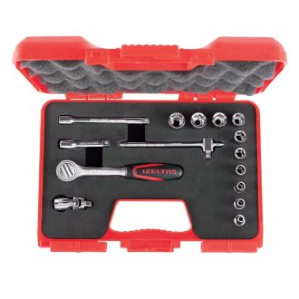   Izeltas dugókulcs készlet, hatlapú, 1/4" 15 db-os, 1107 00 6015