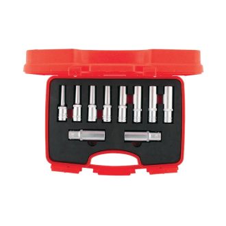   Izeltas dugókulcs fej készlet hatlapos, 1/2", hosszú, CrV, 10 db-os, 1108 00 6010