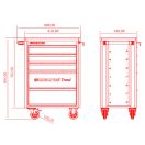 Izeltas TREND Széria  műhely kocsi ÜRES, 5 fiók,, 8244 32 1005