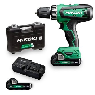   Hikoki akkus 18V fúró-csavarozó, 53Nm+ 2db 18V/2,0Ah akku+ töltő, kofferben, DS18DFWCZ