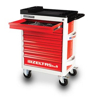   Izeltas PRO Széria műhely kocsi ÜRES, 8 fiók, piros, 8241 32 1008