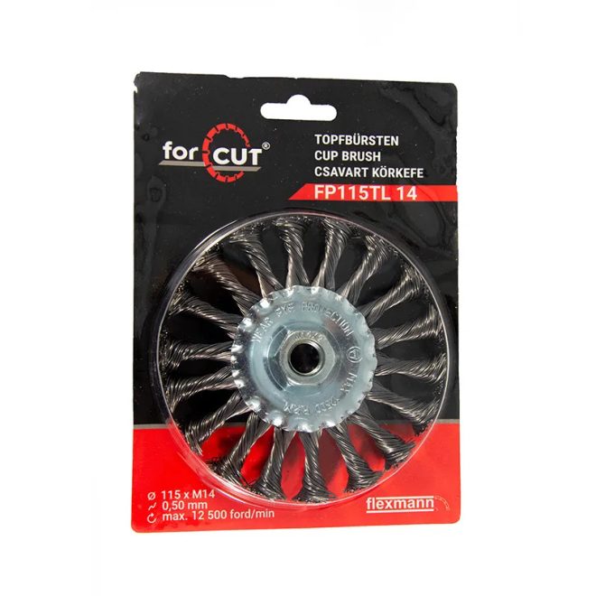 Flexmann For Cut körkefe 115mmxM14- 0,5 csavart, edzett, FP115TL14
