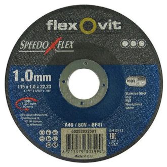   Flexovit Speedoflex vágókorong 115x1,0x22,2mm, A 46/60 V-BF41, fém-inox, 66252832591