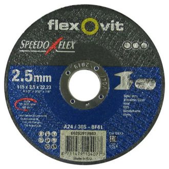   Flexovit Speedoflex vágókorong 115x2,5x22,2mm, A 24/30 S-BF41, fém-inox, 66252919983