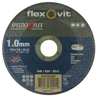   Flexovit Speedoflex vágókorong 125x1,0x22,2mm, A 46/60 V-BF41, fém-inox, 66252832600