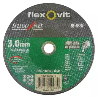   Flexovit Speedoflex vágókorong 230x3,0x22,2mm, C 24/30RS BF41, kő, 66252920216