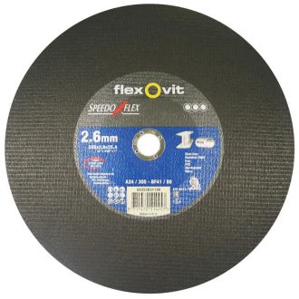   Flexovit Speedoflex vágókorong 356x2,6x25,4mm, A 24/30 S-BF41/80, fém-inox, 66252831130