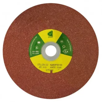   Gr fűrészélező köszörűkorong 175x10x32/25/20mm 6A60M piros, sima, 10438