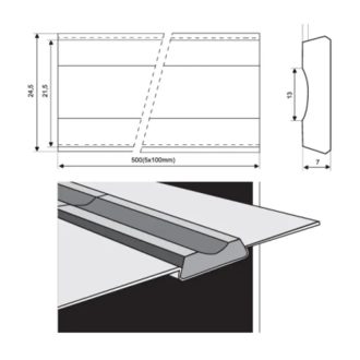   Esab kerámia alátét PZ 1500/70- 56db/doboz ívelt, 13,2x1,3x25x7,0/500 (5x100)mm, 2150070000