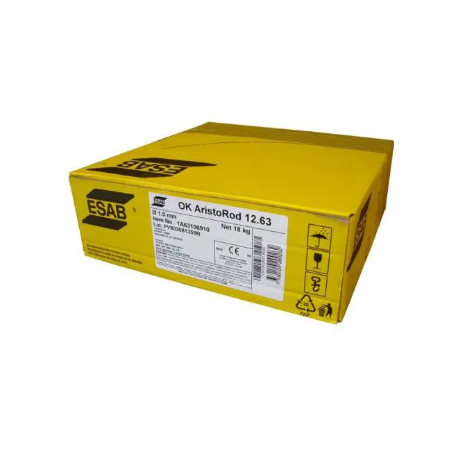 Esab OK Aristorod 12.63 huzal 1,2mm/250kg SG3, ötvözetlen, rézbevonat nélküli, 93-2 csévélés, 1A63129320