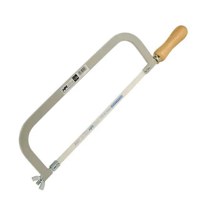 HM Müllner keretes fémfűrész 300mm hosszú HSS fűrészlappal, fa fogantyú, 124