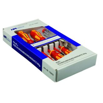   HM Müllner szigetelt, villanyszerelő csavarhúzó készlet 6 részes, PH/FL, fázisceruza, 70002