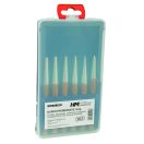 HM Müllner csapszegkiütő és lyukasztó készlet, CV, műanyag dobozban 6 részes, 162S