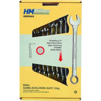   HM Müllner csillag-villáskulcs készlet 12 részes, 6-22mm, Standard, CrV, 222-12SK