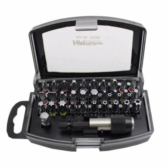 HM Müllner bitkészlet 32 részes PZ/PH/FL/SW/TX/TXB, bittartó mágnessel és gyorsan cserélhető tokmánnyal, 3032S