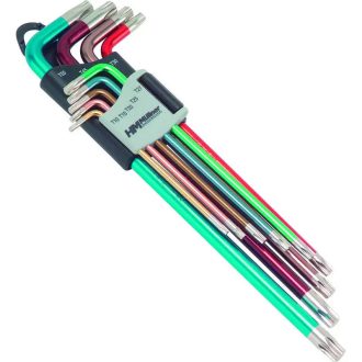   HM Müllner Torx imbuszkulcs, torxkulcs készlet 9 részes, TXB10 és TXB50, hosszú, 320CV