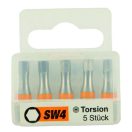 HM Müllner Torsion bitfej 1/4", 25mm, SW5, színkódos, S2 acél, 45000 típusú, bliszteres, 45505 BIT