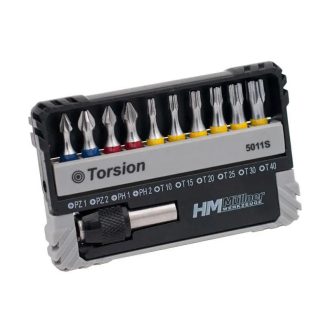   HM Müllner bitfej 11 részes 1/4" készlet PZ/PH/TX Torziós-Bit-Box, 5011S